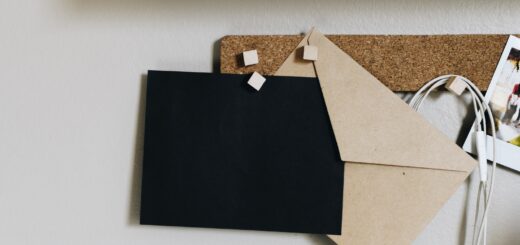 Black blank envelope
