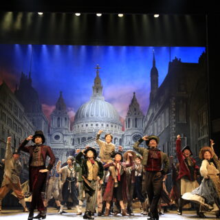 Stage photo of the musical "Oliver!"